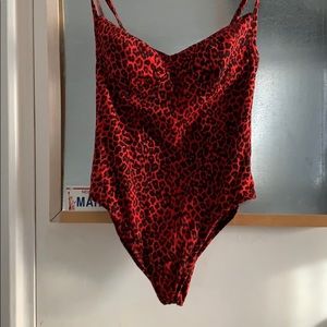 Red Cheetah bodysuit
